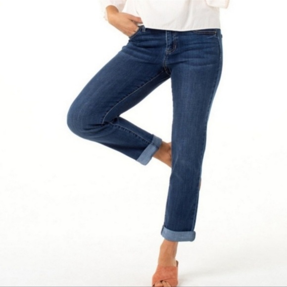 Slim Boyfriend Dark Wash Jeans 